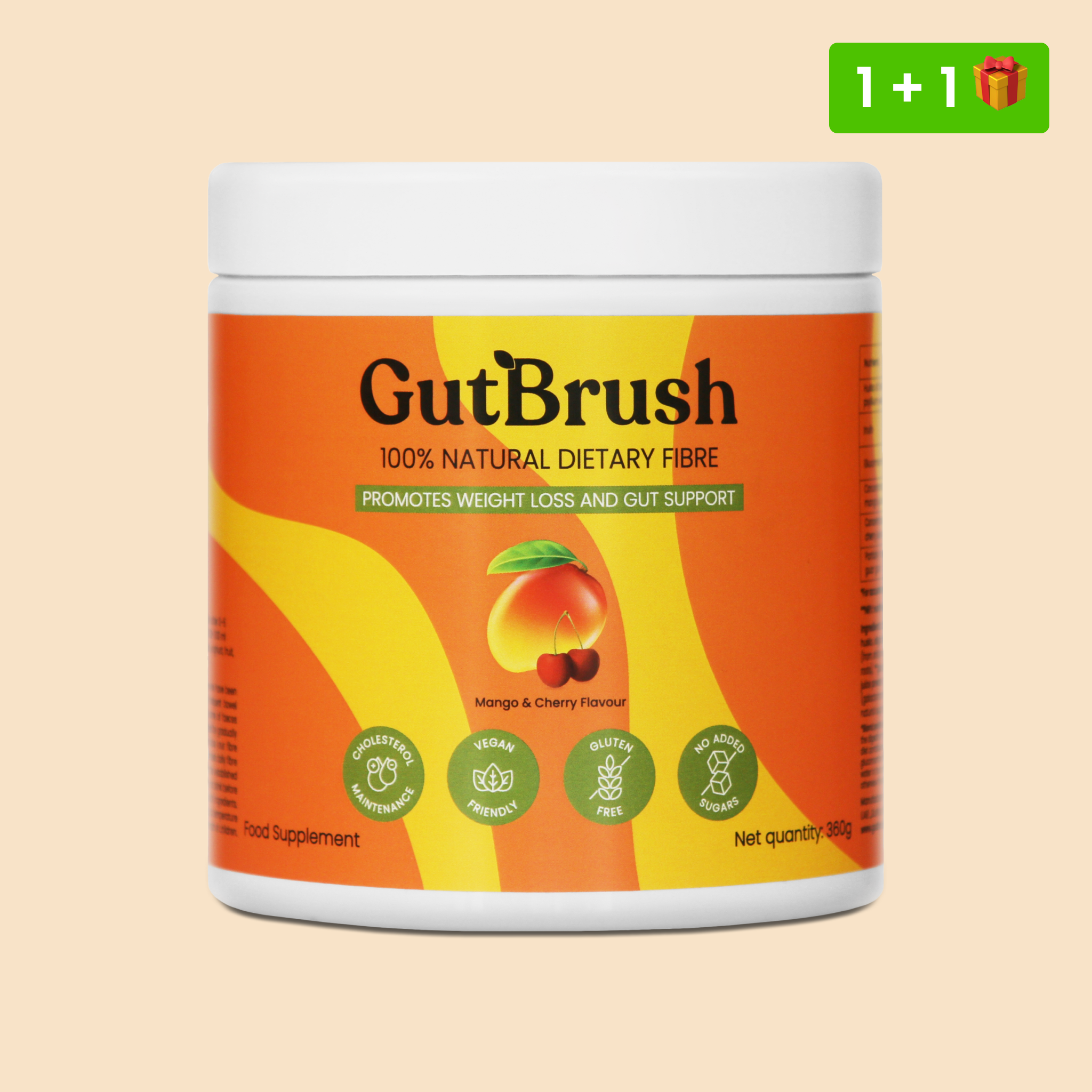 GutBrush Fibre Mango & Cherry